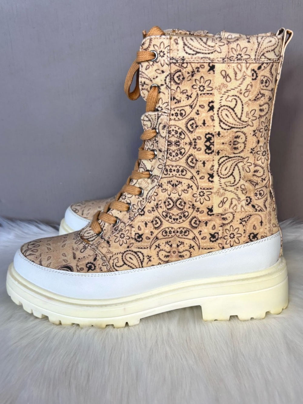FREE PEOPLE Canvas Hiker Lug Boot - Picture 9 of 9